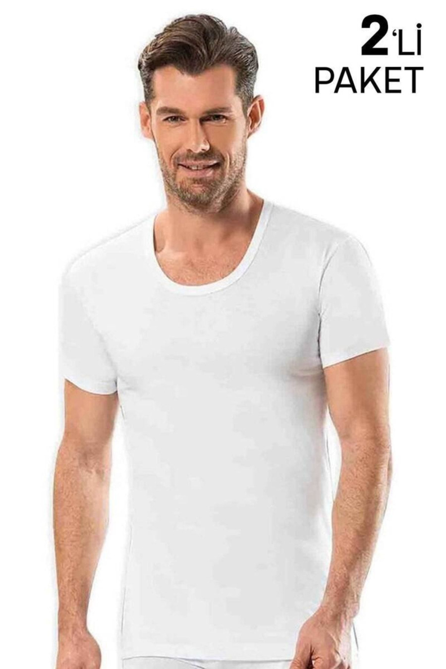 Jiber Büyük Beden Fanila 2'li 181 Beyaz - 3XL